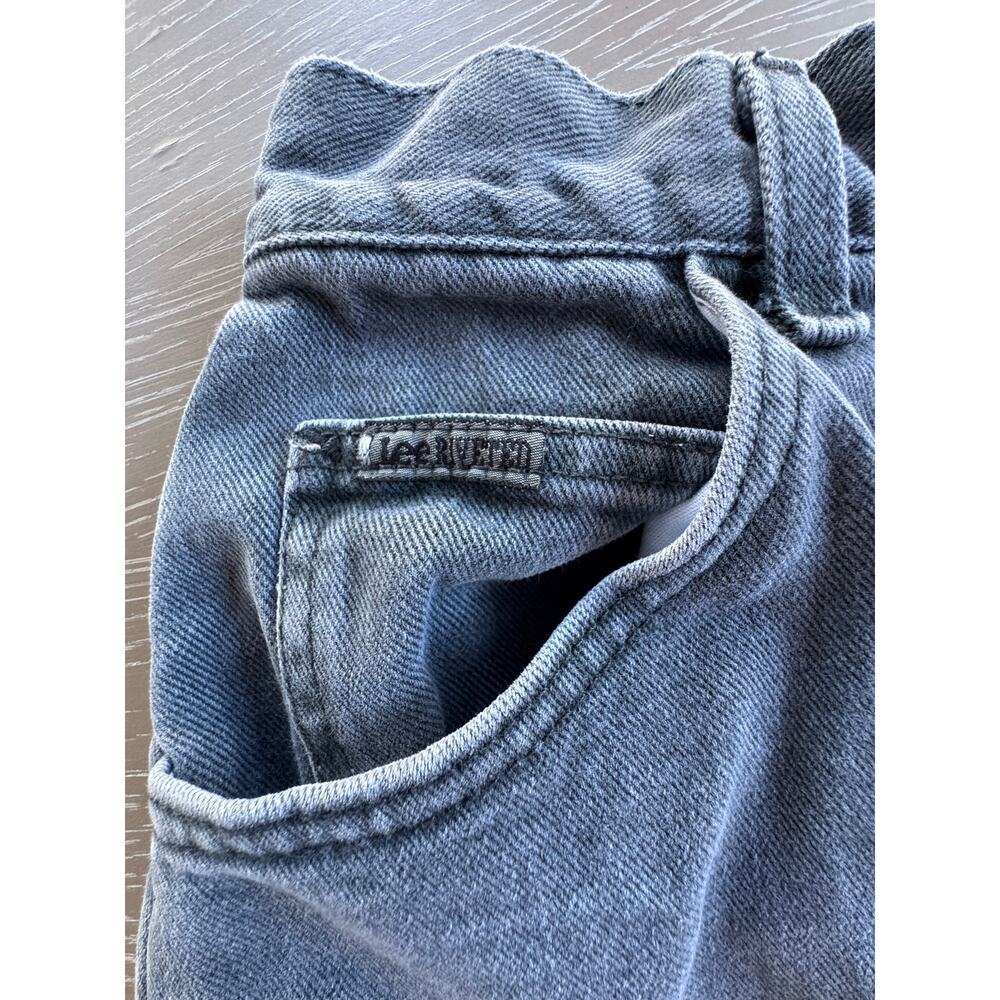 Lee Vintage 90s Riveted High Rise Denim Jean Shorts Size 14 MED - Picture 8 of 8
